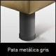 Pata Metálica Cilíndrica Gris para Canapé