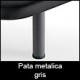 Pata Metálica Cilíndrica Gris para Canapé