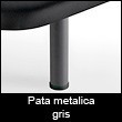 Pata Metálica Cilíndrica Gris para Canapé